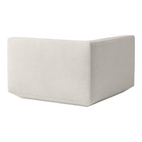 Soft beige corner couch with a smooth, minimalist design and no visible patterns, perfect for modern decor.
