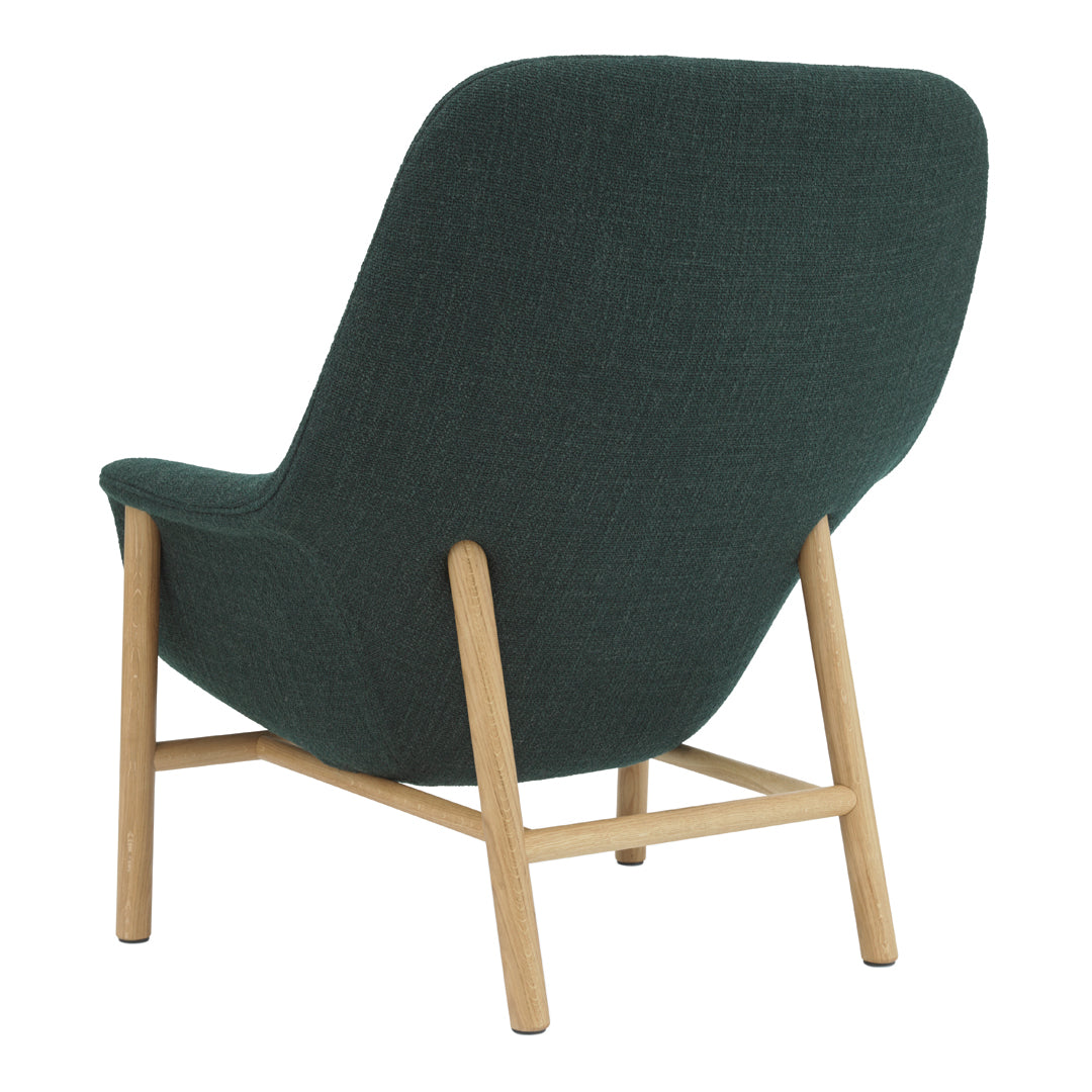 Drape High Lounge Chair - Wood Legs