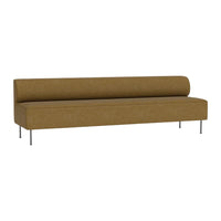 Modern brown fabric sofa with a sleek, minimalist design and clean lines. Perfect for contemporary interiors.