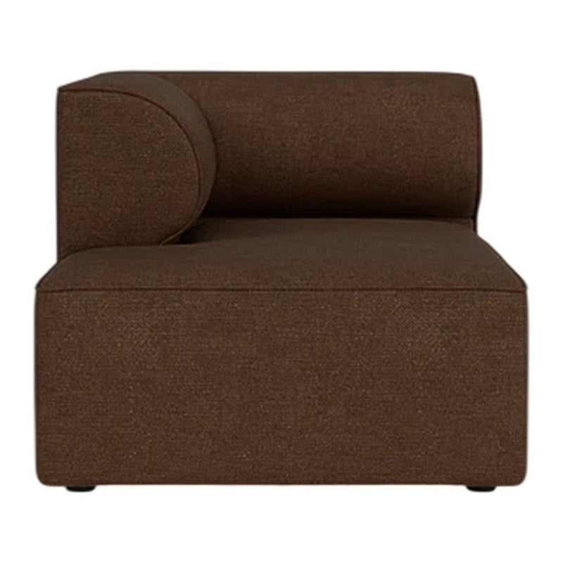 Brown textured sofa sectional with a modern curved backrest and sleek design. Perfect for contemporary living spaces.