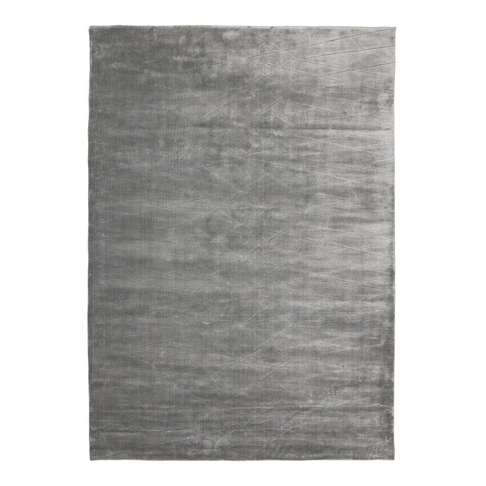 Soft gray area rug with a subtle, textured pattern for a modern and elegant look. Perfect for any room.