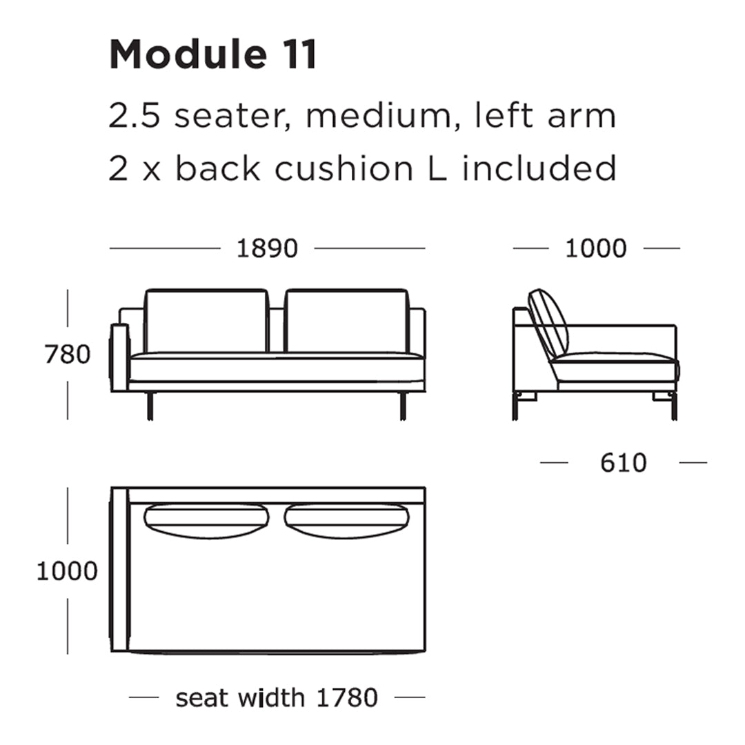 Edge V2 Modular Sofa (Modules 9-16)