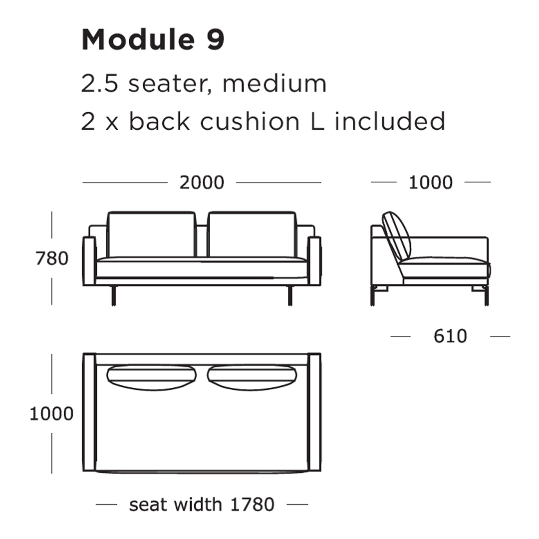 Edge V2 Modular Sofa (Modules 9-16)