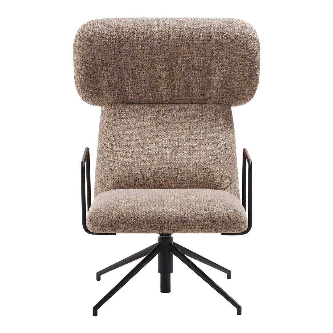 Elle Wing Swivel Chair w/ Metal Arms - 4-Star Base