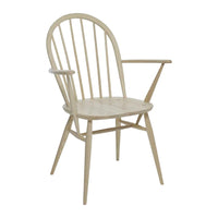 Light wood finish with a simple, minimalistic design and vertical slat pattern for a classic, airy look.