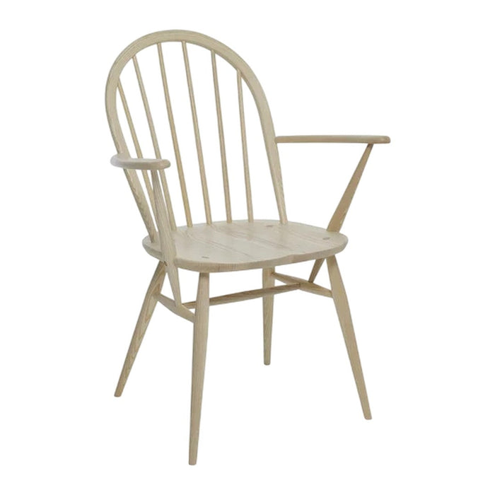 Light wood finish with a simple, minimalistic design and vertical slat pattern for a classic, airy look.