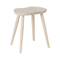 Light wood stool with a smooth, natural finish and subtle grain patterns for a minimalist aesthetic.