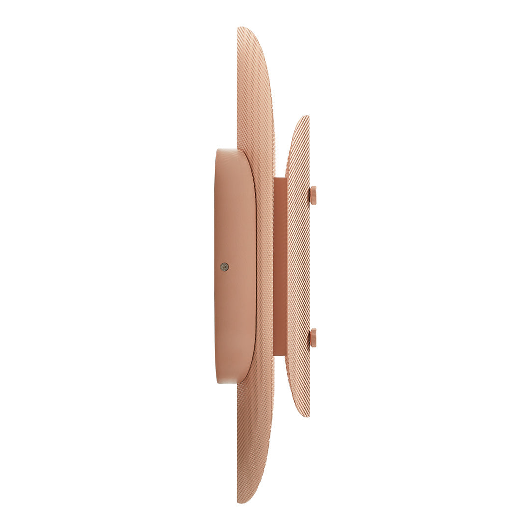 Blush pink wall decor with smooth, rounded shapes and minimalist design. Perfect for modern interiors.
