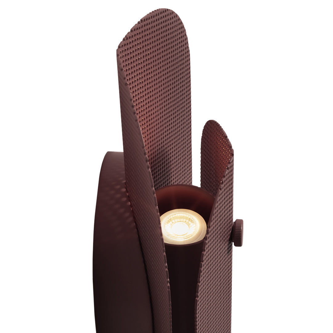 Brown textured design with a unique pattern and a creamy circular accent at the center. Stylish and modern look.