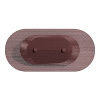 Round maroon tray with a textured pattern and subtle raised dots, featuring smooth edges for a stylish look.
