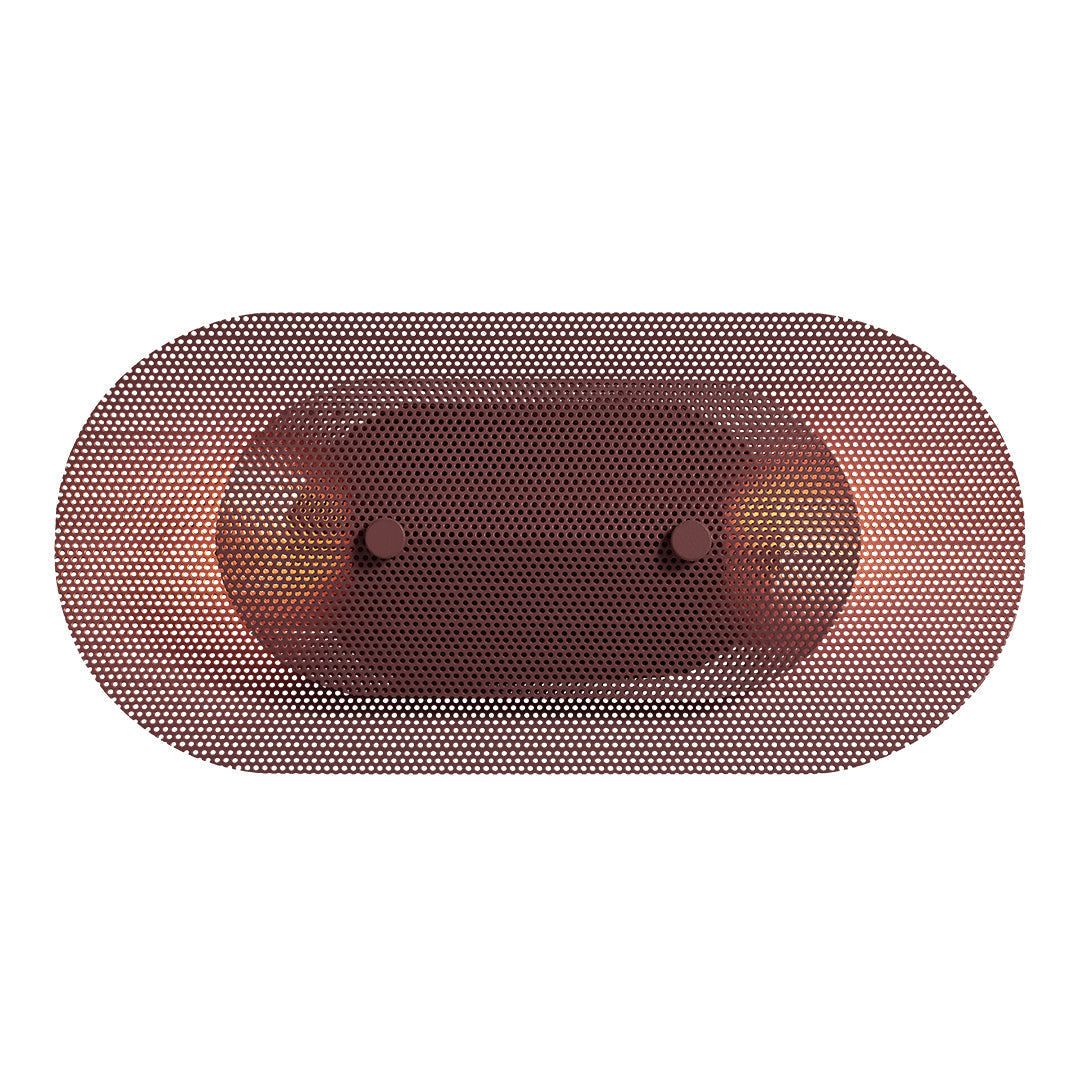 "Elegantly patterned oval bathtub in shades of copper and soft brown with subtle textured details."