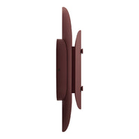 Deep burgundy wall decor with smooth, rounded edges, featuring a minimalist, contemporary design.