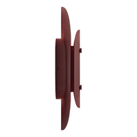 Red wall decor featuring smooth, curved shapes and a modern minimalist design. Perfect for stylish interiors.