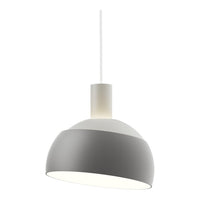 Gray pendant lamp on a white background