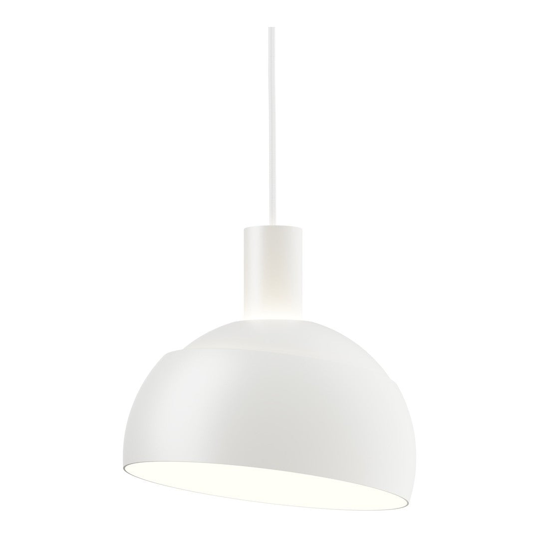White pendant light on a white background