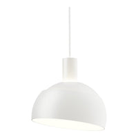 White pendant light on a white background