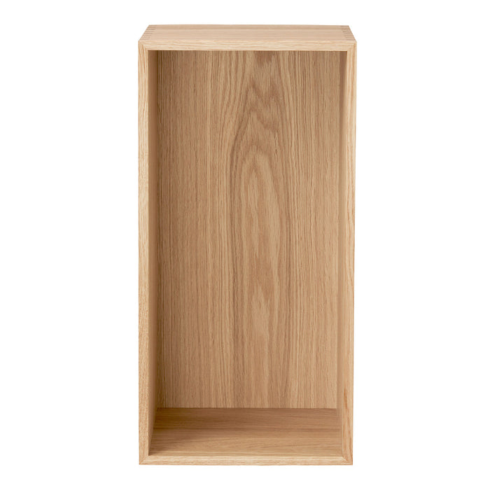 Light oak wood shelf with a smooth, natural finish and subtle grain pattern, ideal for modern decor.