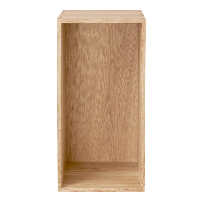 Light oak wood shelf with a natural grain pattern and a clean, minimalist design. Perfect for modern decor.