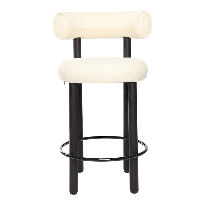 Fat Counter Stool - Wood Legs