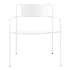 PATIO Lounge Armchair - Stackable - Outdoor - Blanc - Matt / Solid Steel - Overstock