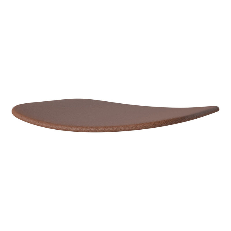 Smooth, curved serving platter in rich brown, featuring a minimalist, solid color design. Ideal for modern dining.