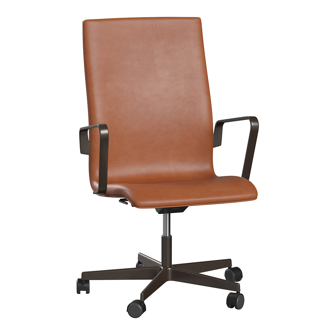 Oxford Medium Back Office Armchair - 5 Star Base & Casters - Height Adjustable