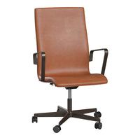 Oxford Medium Back Office Armchair - 5 Star Base & Casters - Height Adjustable