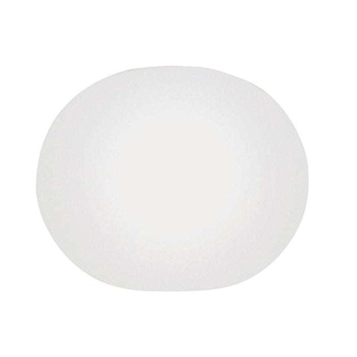 "White oval-shaped decor piece with a smooth, matte finish, perfect for modern interiors."