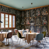 Beetle Dining Chair - Front Upholstered - Conic Base - 3D Veneer Shell