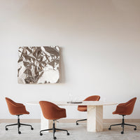 Bat Meeting Chair - 4-Star Base w/ Casters - Height Adjustable - Fully Upholstered