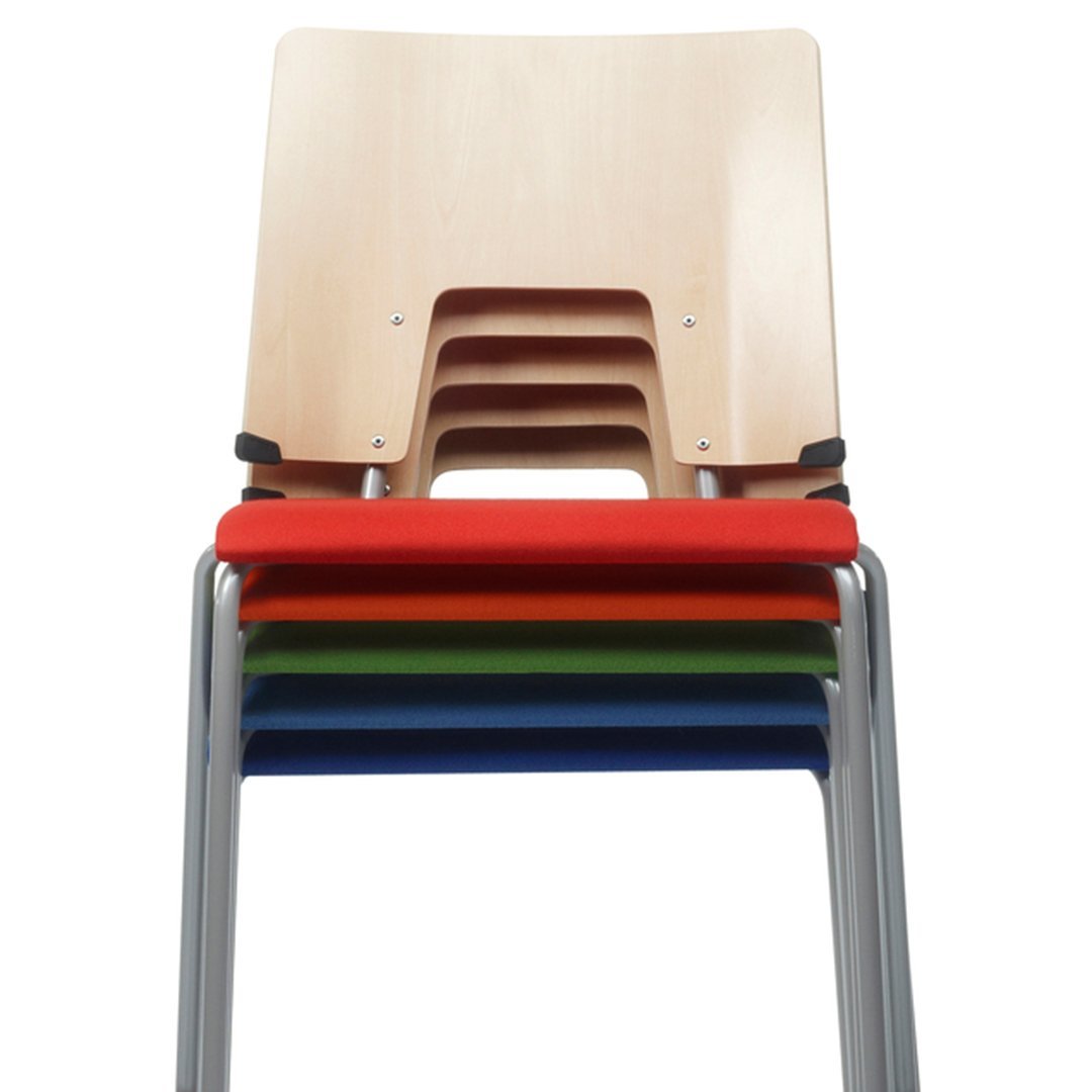 Grip Sled Base w/ Row Connector - Seat Upholstered, Birch Back