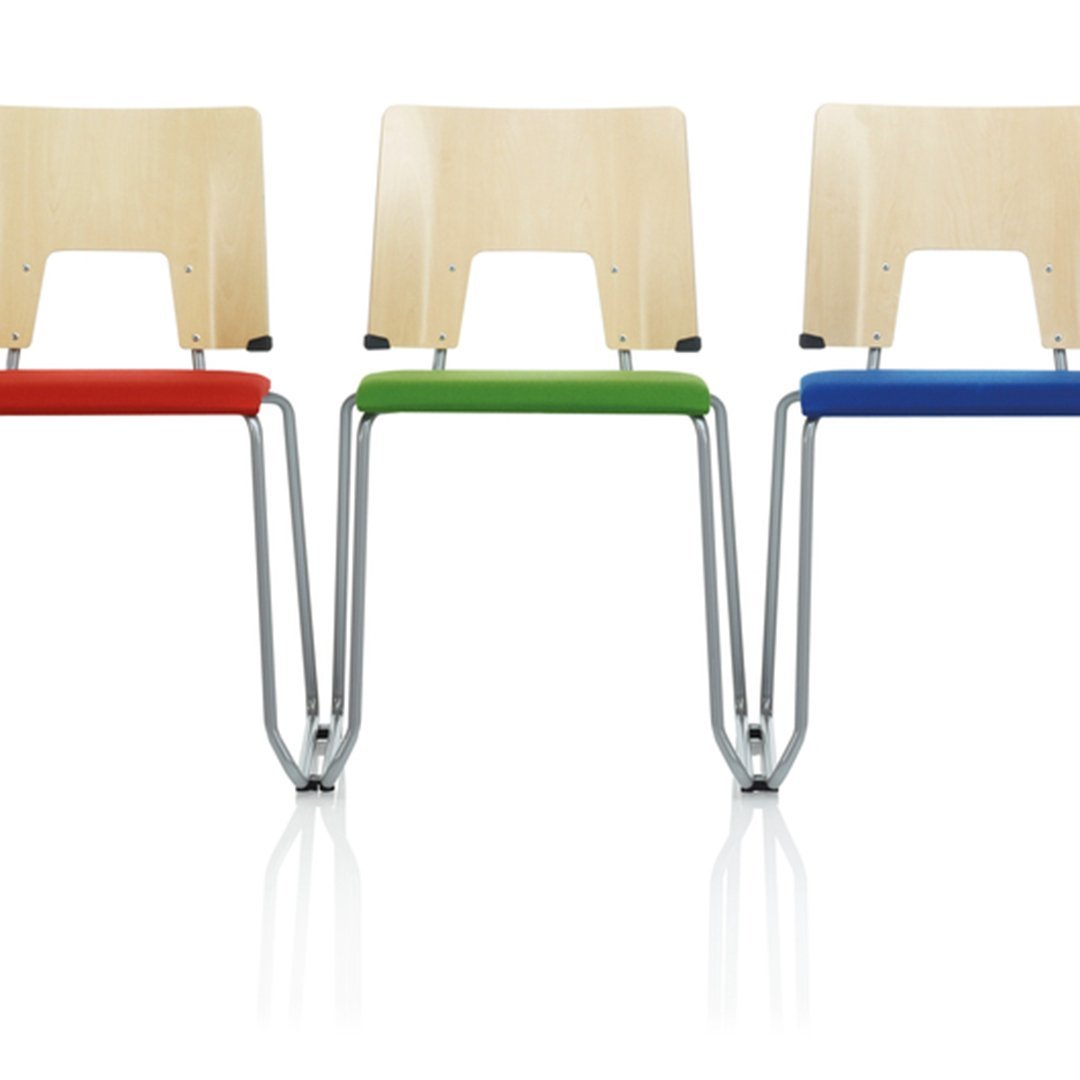 Grip Sled Base w/ Row Connector - Seat Upholstered, Birch Back