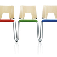 Grip Sled Base w/ Row Connector - Seat Upholstered, Birch Back