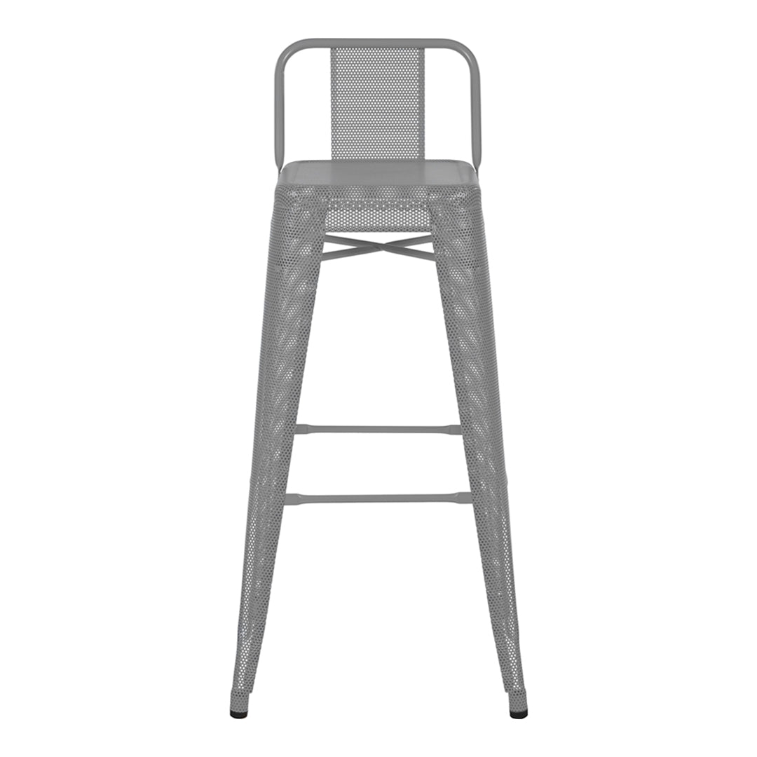HPD75 Stool - Small Backrest - Perforated - Indoor