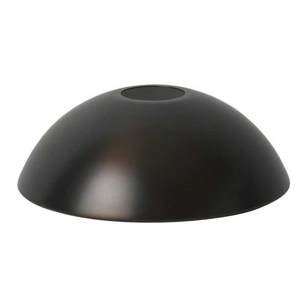 Matte black dome vase with a smooth surface and subtle sheen, perfect for modern decor.