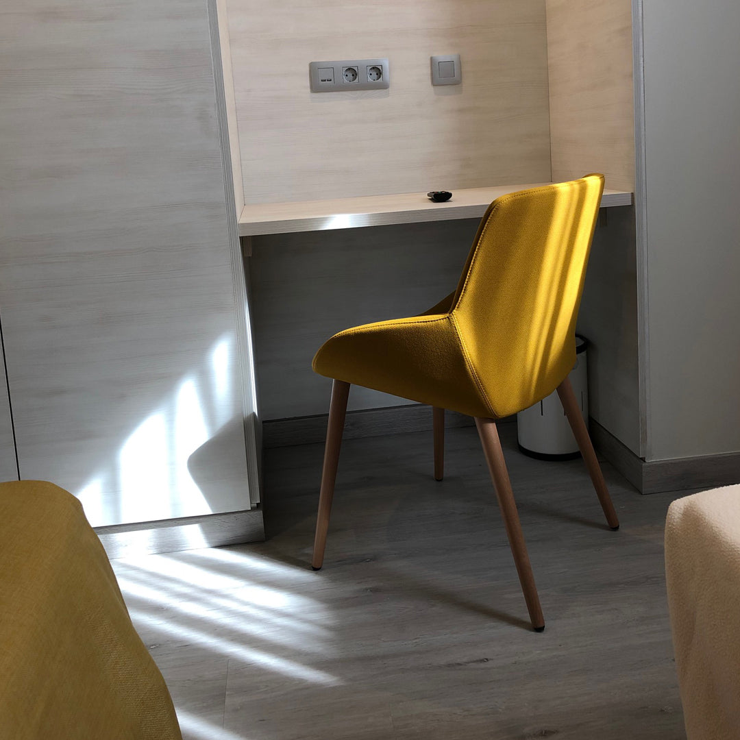 Noom Series 30 Armchair w/ French Seams - Conical Wood Legs