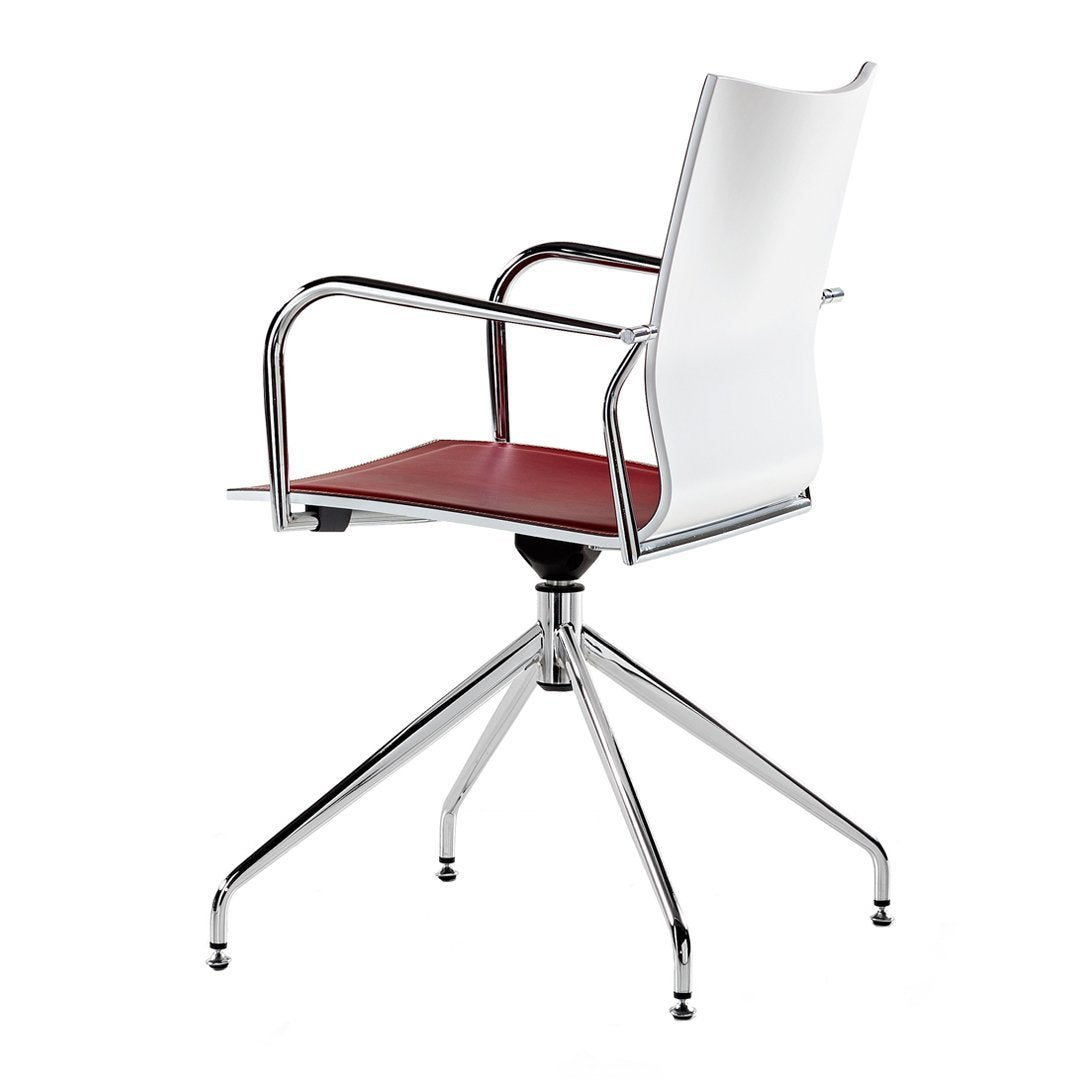 Ikara Task Chair w/ Auto-Return - Front Leather Upholstered