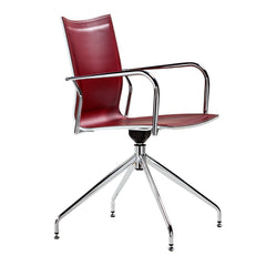 Ikara Task Chair w/ Auto-Return - Front Leather Upholstered