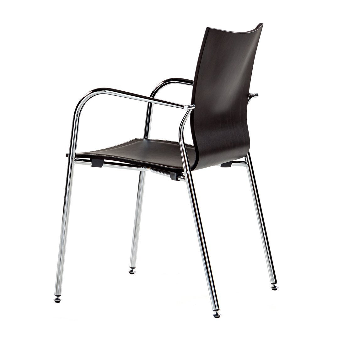 Ikara Armchair - Front Leather Upholstered