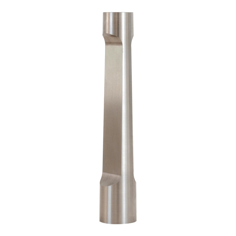 Sleek stainless steel finish with a modern, minimalist design and smooth, polished surface.