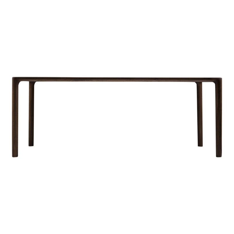 Sleek rectangular table in dark brown wood finish with clean, minimalist design. Perfect for modern interiors.
