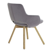 Jima Armchair - 4-Legged, Wood Base