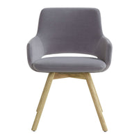 Jima Armchair - 4-Legged, Wood Base