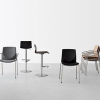 Kai Bar Stool - Unupholstered, Adjustable