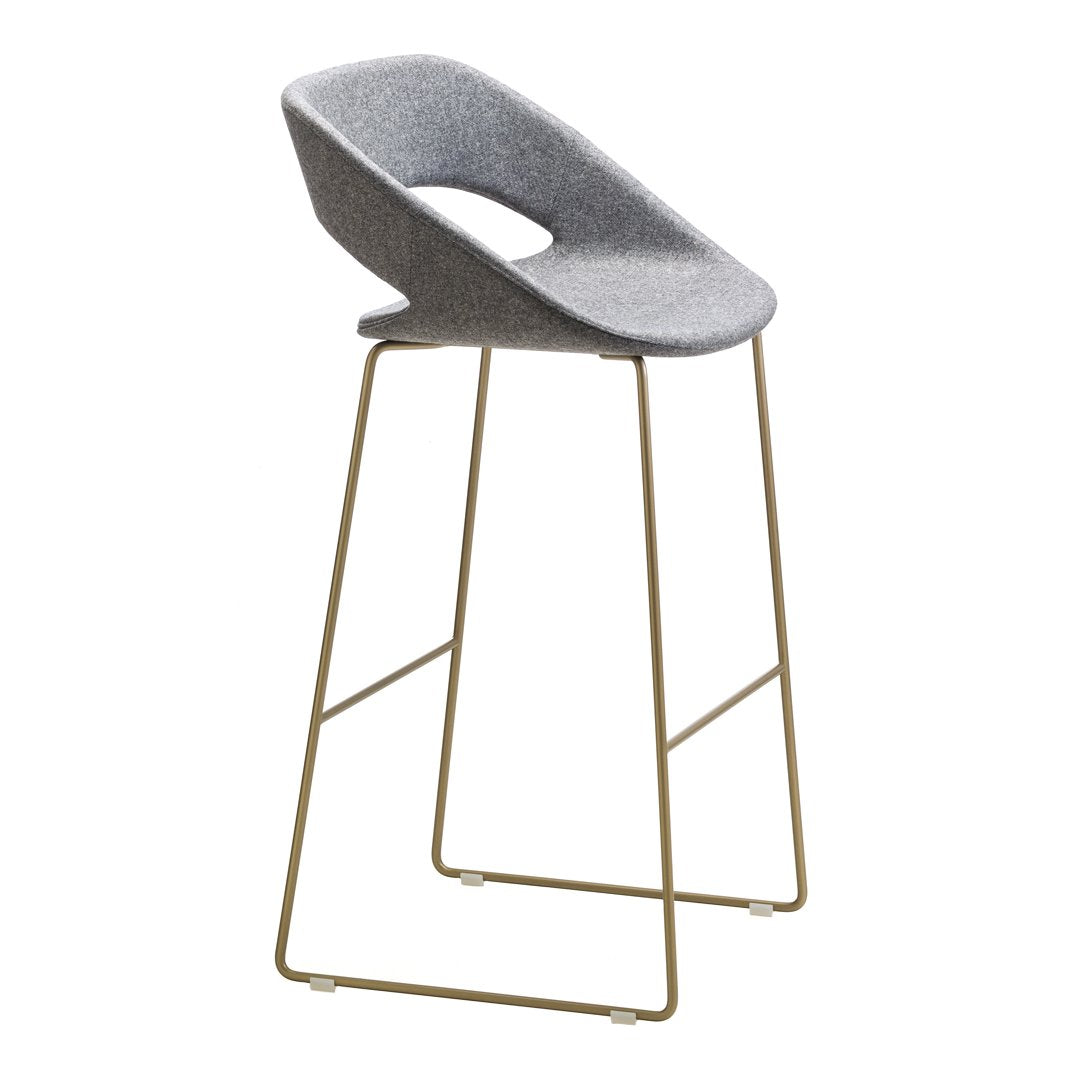 Kabira Bar Stool - Sled Base - Upholstered