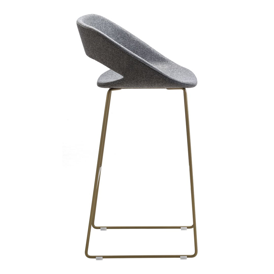 Kabira Bar Stool - Sled Base - Upholstered