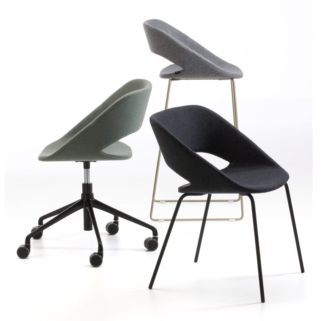 Kabira Bar Stool - Sled Base - Upholstered