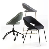 Kabira Armchair - Swivel Base w/ Gas Lift & Casters - Upholstered