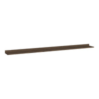 Dark brown floating shelf with a smooth, minimalistic design and no visible patterns. Ideal for modern decor.