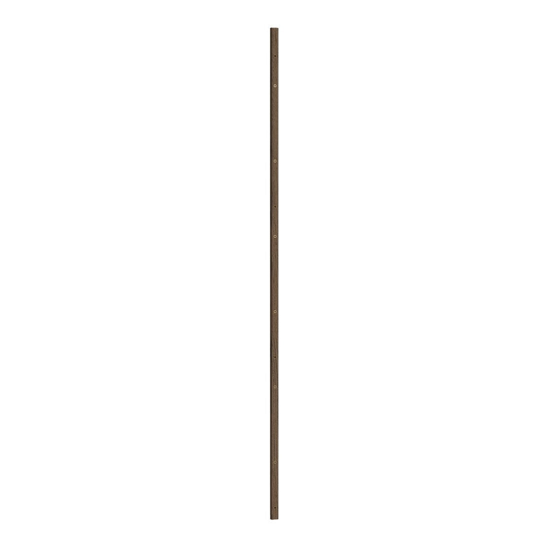 Brown vertical stick in a solid pattern, ideal for framing or decorative purposes.